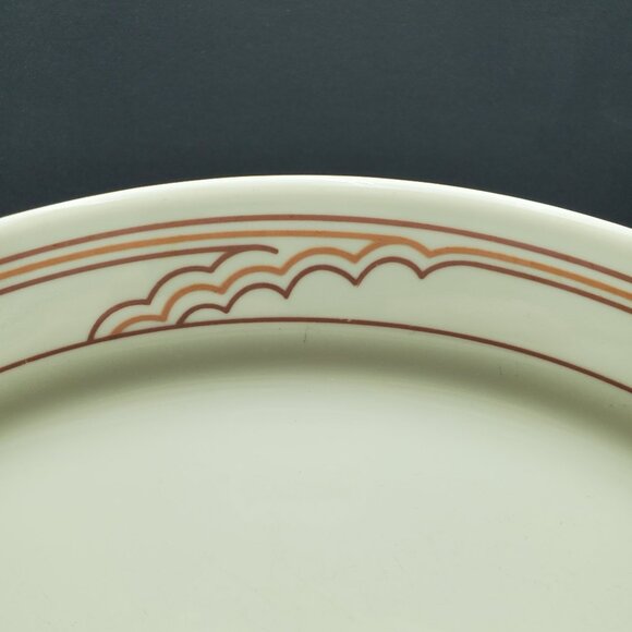 Corning Comcor Tableware Cumulus Platter Beige Oval Serving Plate Peach Mauve - Picture 2 of 7